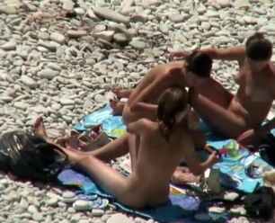 Bare girls on the beach